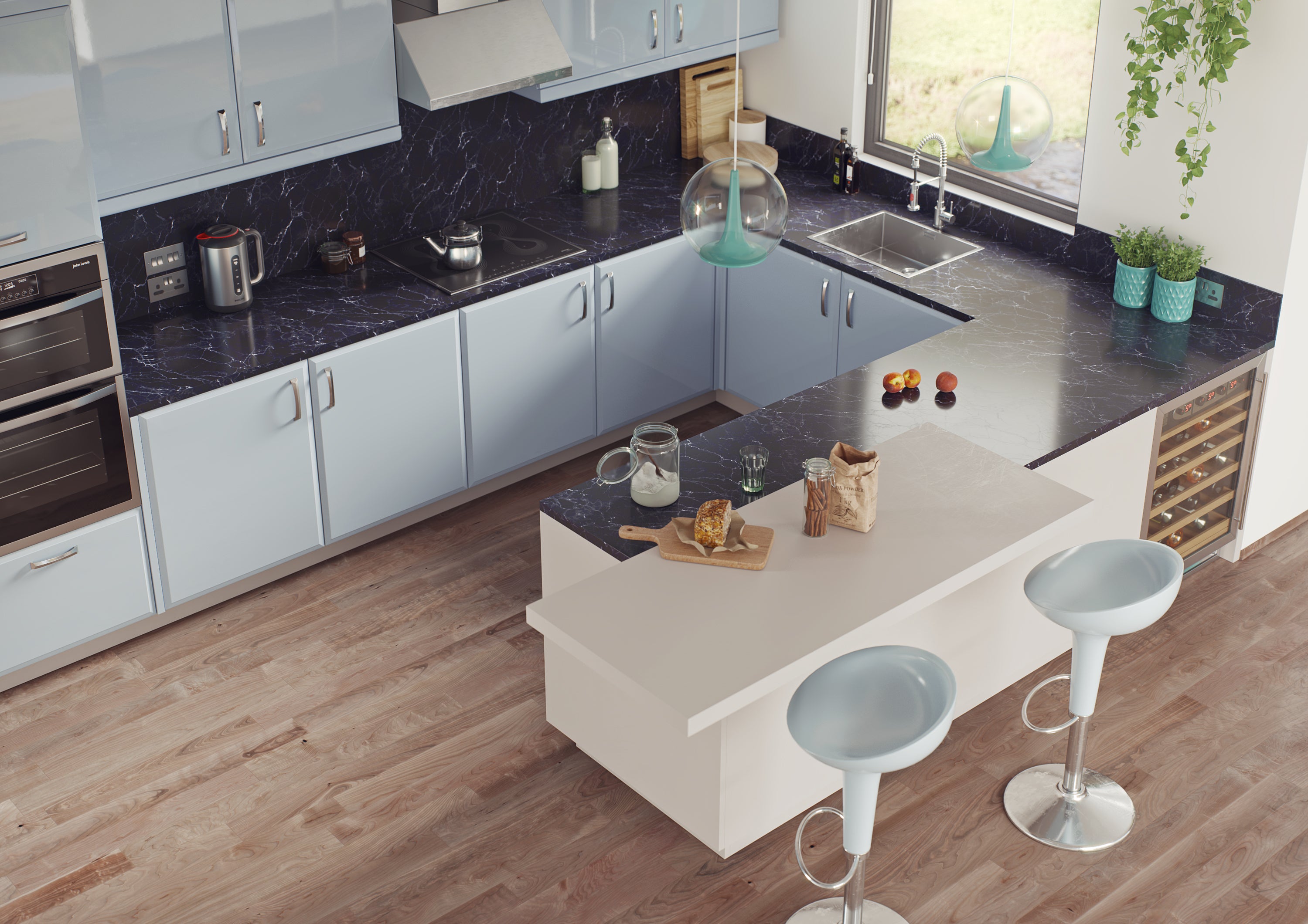 Milano style kitchen in Dulux colour