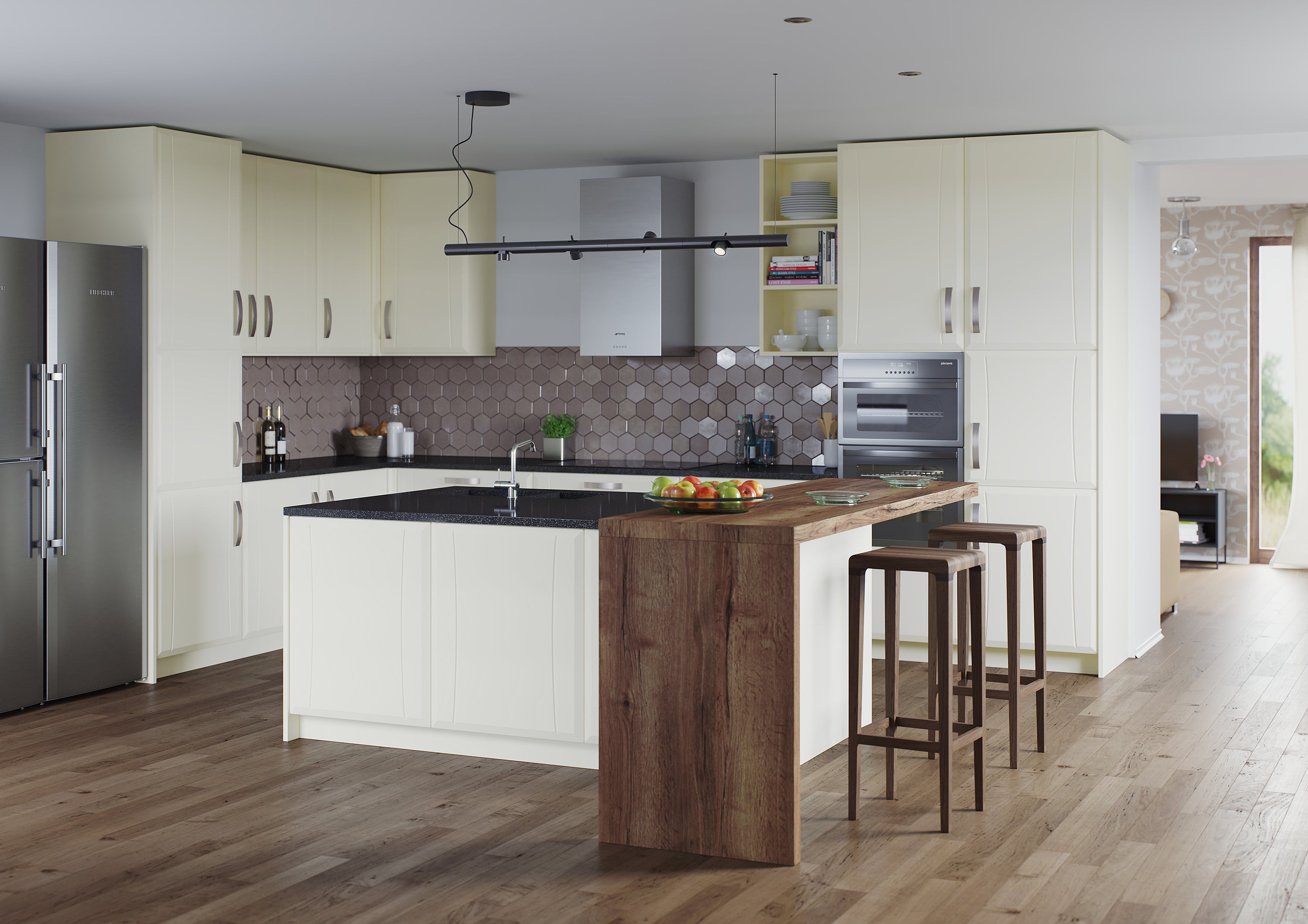 Traditional style chardonnay kitchen in Dulux