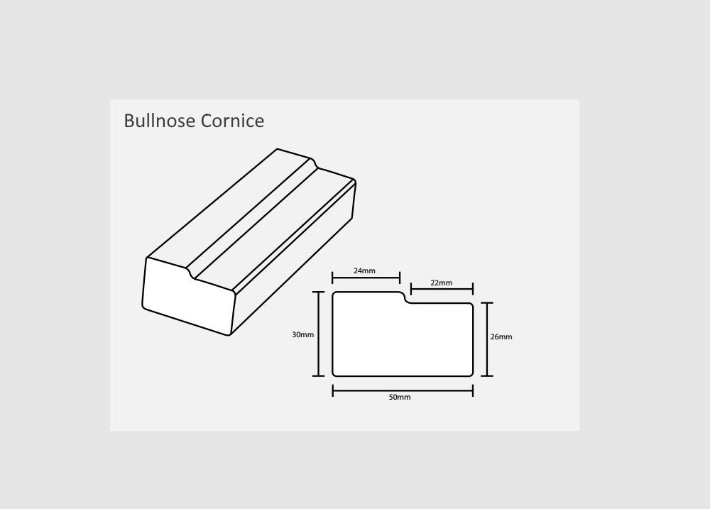 Square Bullnose Moulding diagram