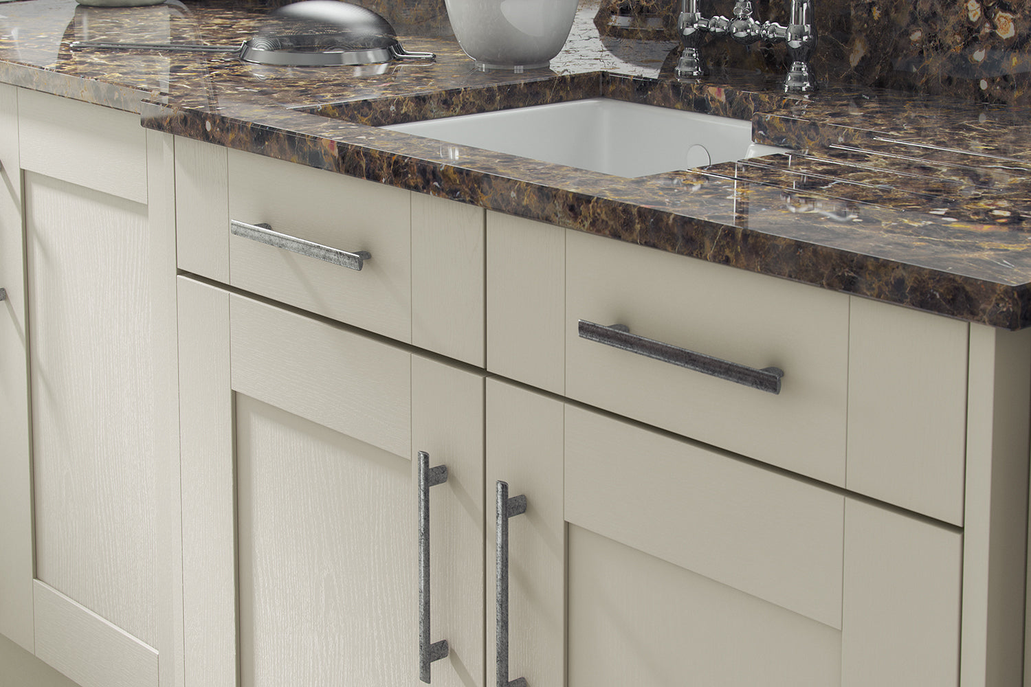 Traditional shaker style door with a modern twist