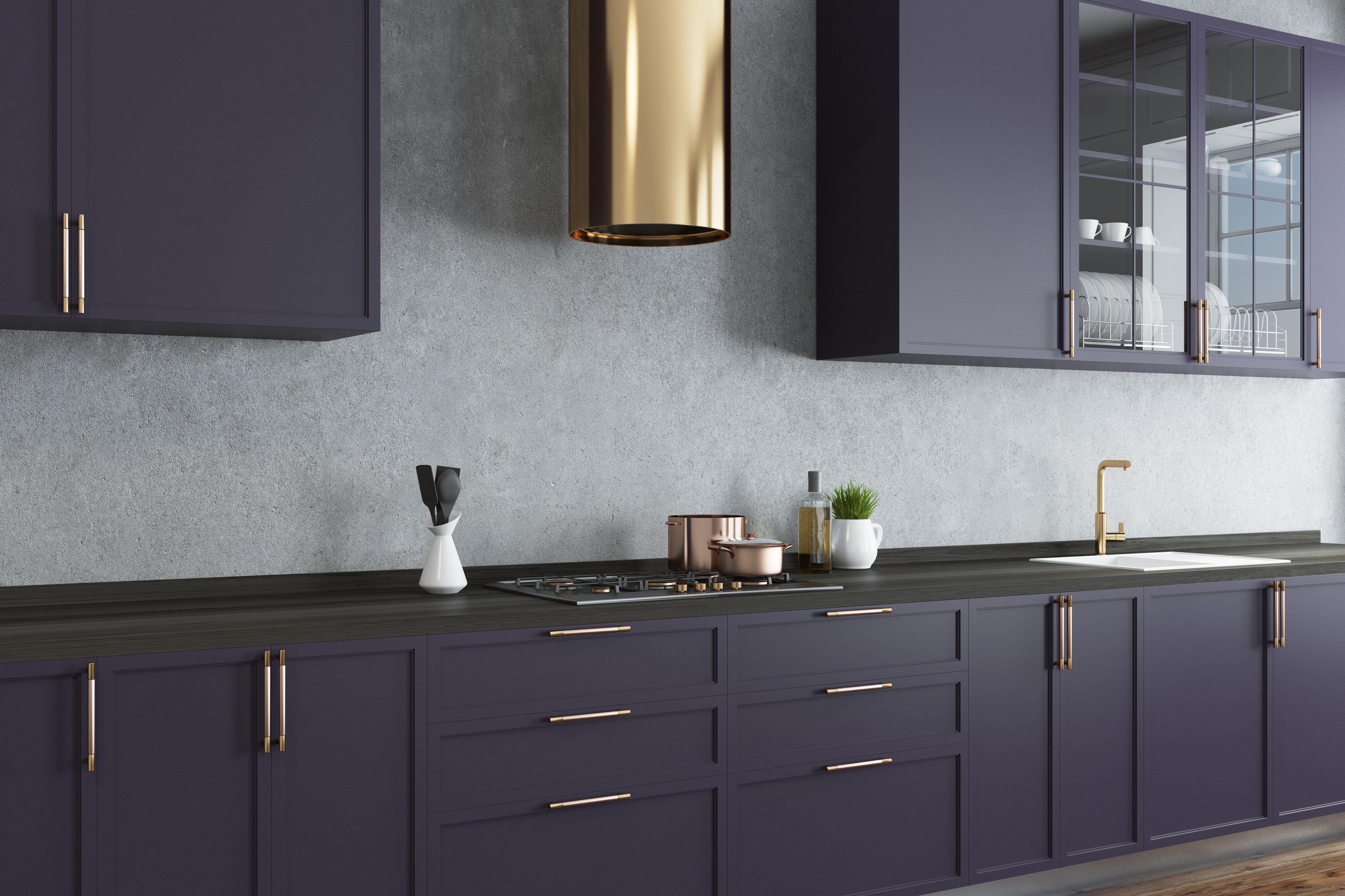 Navy Kitchen Interior