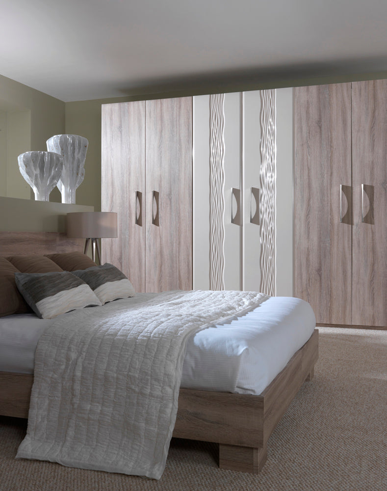 Sahara style bedroom wardrobe with a wood finish