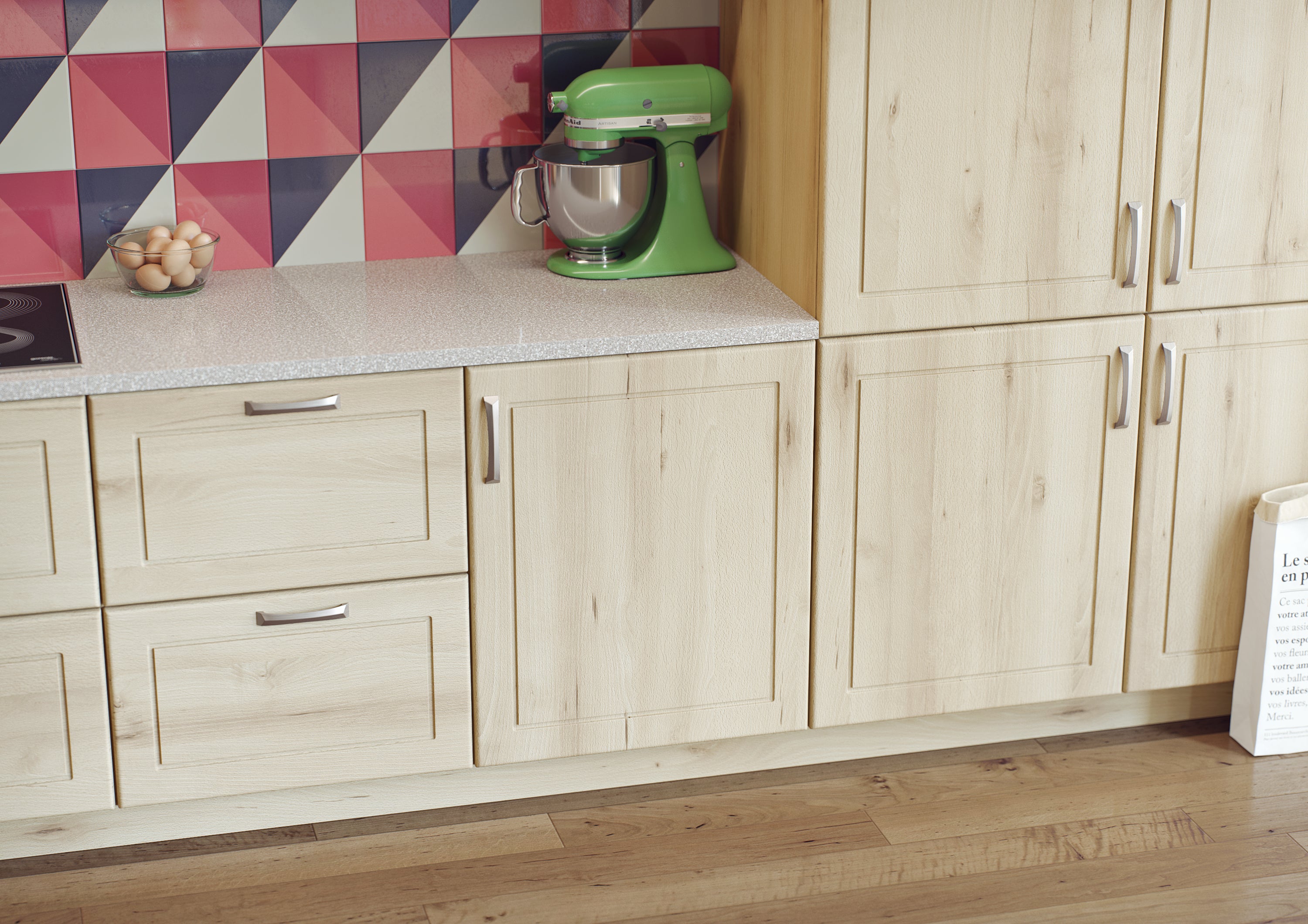 custom made kitchen doors and drawers in a wood finish