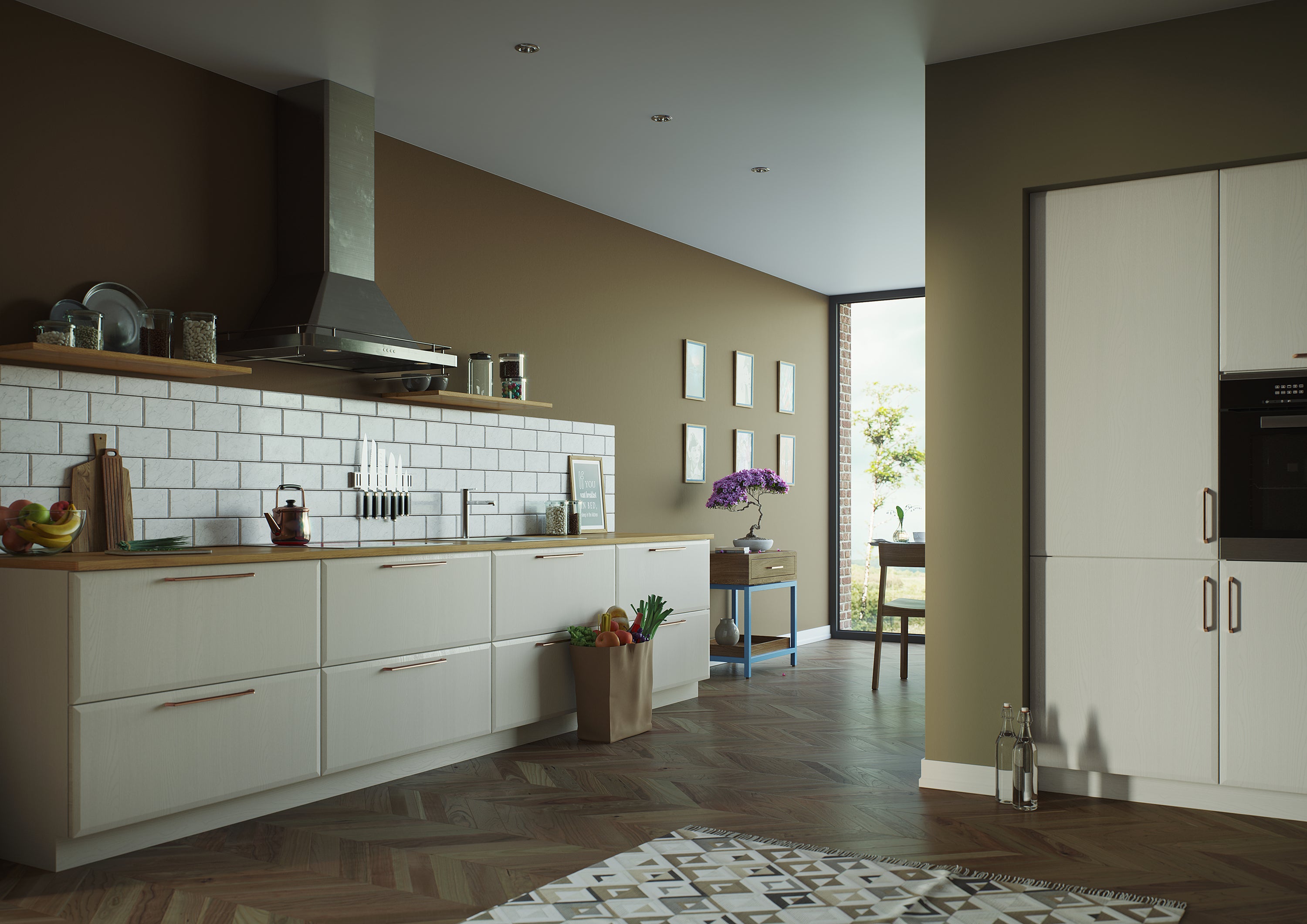 Made to measure modern kitchen in RAL paint