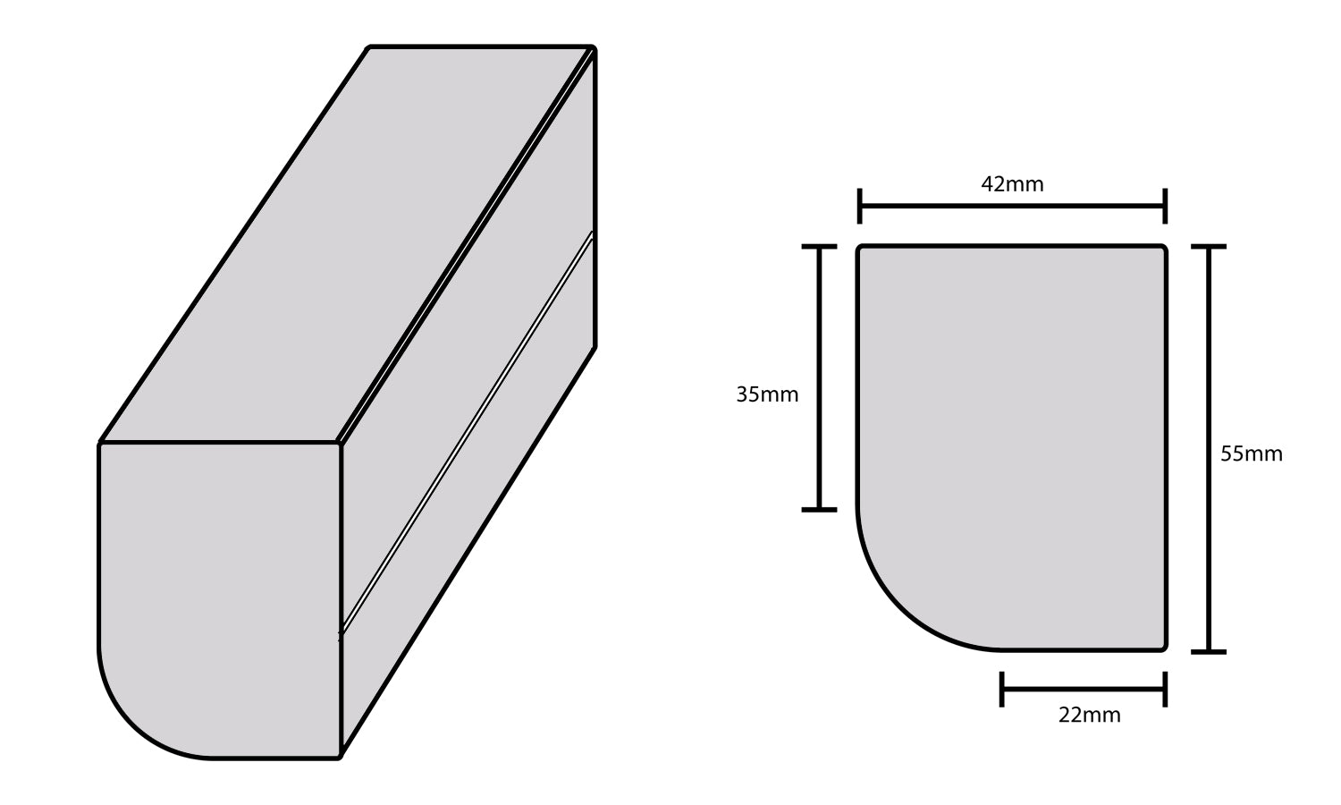 Dual Purpose Moulding for bathroom cupboard doors